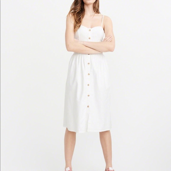 abercrombie button up midi dress